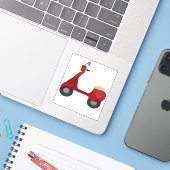 Sticker Scooter (Ordinateur portable avec iPhone)