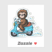 Sticker Scootin' Sloth Moped (Feuille)