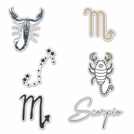 Sticker Scorpio Octobre Novembre Anniversaire astrologie z (Devant)