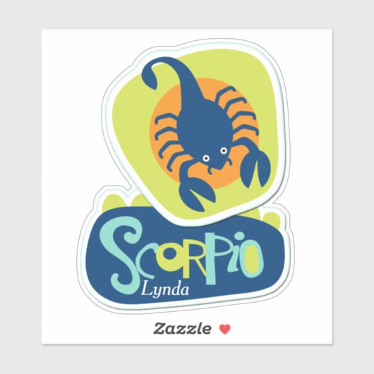 Sticker Scorpio Scorpion Zodiac Contour (Feuille)