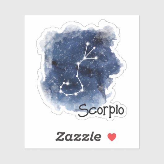 Sticker Scorpio Starry Night Constellation (Feuille)