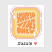 Sticker Scorpio Vibes Only, Soft Girl Aesthetic Horoscope  (Feuille)