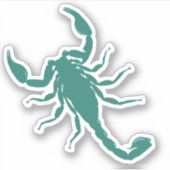 Sticker Scorpion bleu turquoise (Devant)