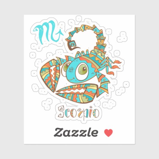 Sticker Scorpion doux (Feuille)