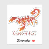 Sticker Scorpion Flames (Feuille)
