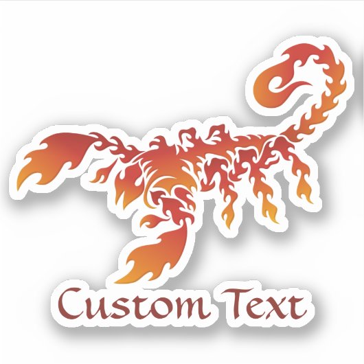 Sticker Scorpion Flames (Devant)