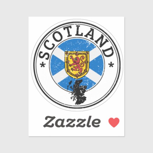 Sticker Scotland Sticker Rond Drapeau Pour Livre O (Feuille)