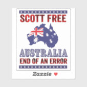 Sticker Scott Free Australie Fin d'une erreur (Feuille)