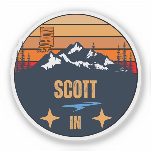 Sticker Scott, Indiana (Devant)