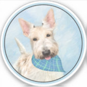 Sticker Scottish Terrier Wheaten Dog Painting Art original (Devant)