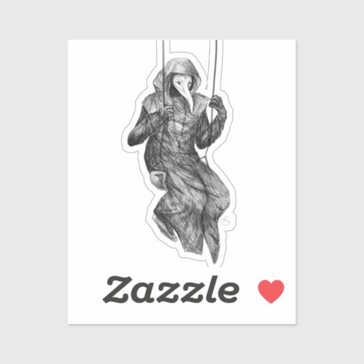 Sticker SCP-049 sur le swing (Feuille)