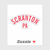 Sticker Scranton, PA (Feuille)