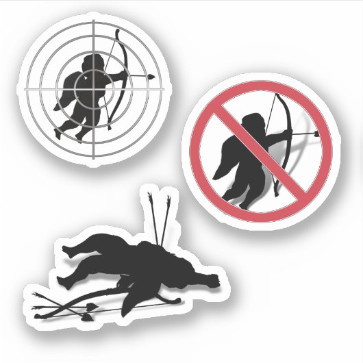 Sticker Scrap Book Cupid Anti Valentine's Day  (Devant)