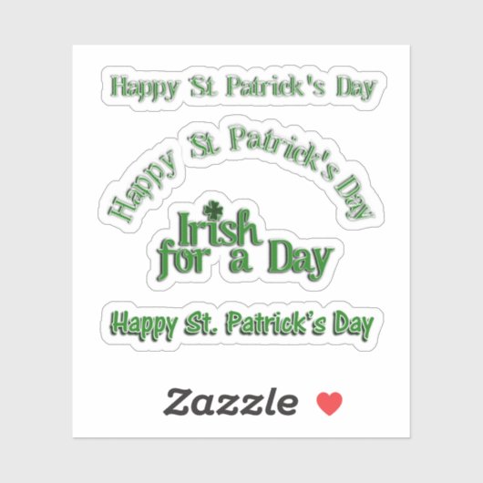 Sticker Scrap Booking Text St. Patrick's Day (Feuille)