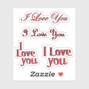 Sticker Scrap Livre Je t'aime Valentine