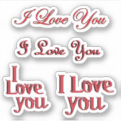 Sticker Scrap Livre Je t'aime Valentine (Devant)