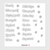 Sticker Scrapbooking Journalisation des mots et des phrase (Feuille)