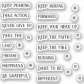 Sticker Scrapbooking Journalisation des mots et des phrase (Devant)