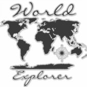 Sticker Script Adventure World Map "World Explorer" (Devant)