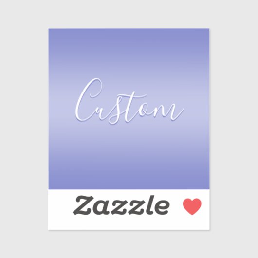 Sticker Script cursif modifiable | Violet blanc et violet (Feuille)