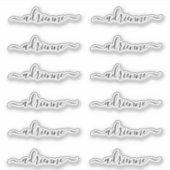 Sticker Script Cursive Cursive Cursive Personnalisé Nom Ét (Devant)
