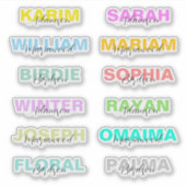 Sticker Script de couleur moderne, meilleur imperméable (Devant)