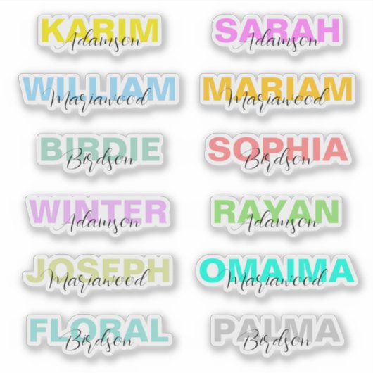 Sticker Script de couleur moderne, meilleur imperméable (Devant)