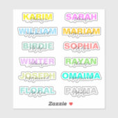 Sticker Script de couleur moderne, meilleur imperméable (Feuille)