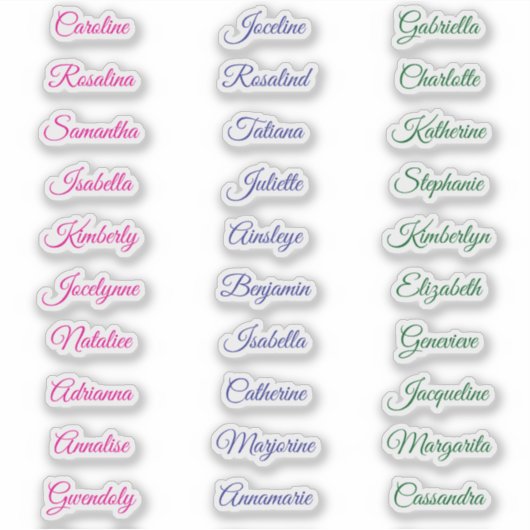 Sticker Script de nom d'élève personnalisé pour l'école (Devant)