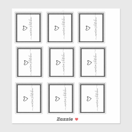 Sticker Script de rangement de placard à épices pour organ (Feuille)