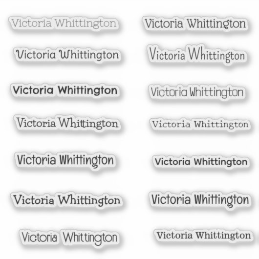 Sticker Script élégant et calligraphie Nom de la typograph (Devant)