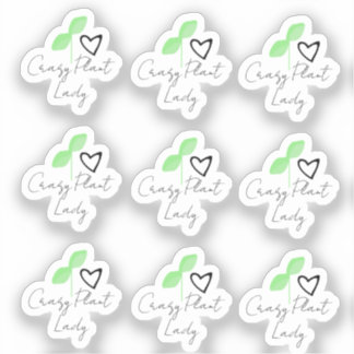 Sticker Script Feuille Cœur de Dame de Plantes Folle