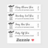 Sticker Script mignon Avec Logo Nettoyer Lip Gloss Maquill (Feuille)