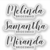 Sticker Script moderne Nom personnalisé de la servante (Devant)