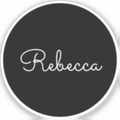 Sticker Script modifiable cool Rétro-moderne Transparent (Recto)