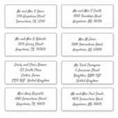 Sticker Script Nom du destinataire individuel Adresse d'ex (Devant)