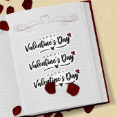 Sticker Script Red Heart Heureuse Sainte-Valentin
