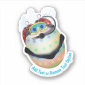 Sticker SCUBA Diving Egg Easter (Devant)