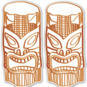 Sticker Sculpture Gold Tiki Thunder_Cove (Devant)