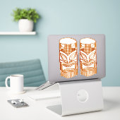 Sticker Sculpture Gold Tiki Thunder_Cove (Ordinateur portable sur le bureau)