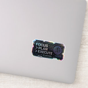 Sticker Se concentrer Planifier Exécuter Sans Excuses   Mo