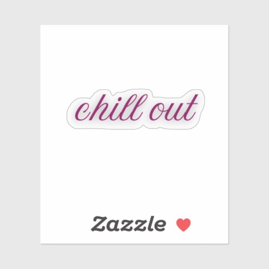 Sticker Se détendre | Drôle Relax Violet Cursive (Feuille)