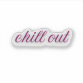 Sticker Se détendre | Drôle Relax Violet Cursive (Devant)