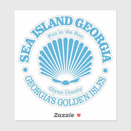 Sticker Sea Island (coquillage) (Feuille)