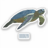 Sticker Sea turtle cartoon (Recto)