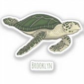 Sticker Sea turtle cartoon (Recto)