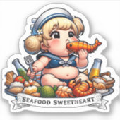 Sticker Seafood Sweetheart - marin mignon - rétro  (Devant)