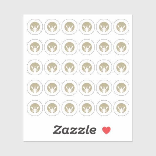 Sticker Seafood Wedding Place Cards Meal Choice  (Feuille)