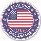 Sticker Seaford Delaware, Seaford (Devant)