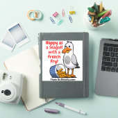 Sticker Seagull Avec la French Fry Boardwalk amusant (Couverture iPad)